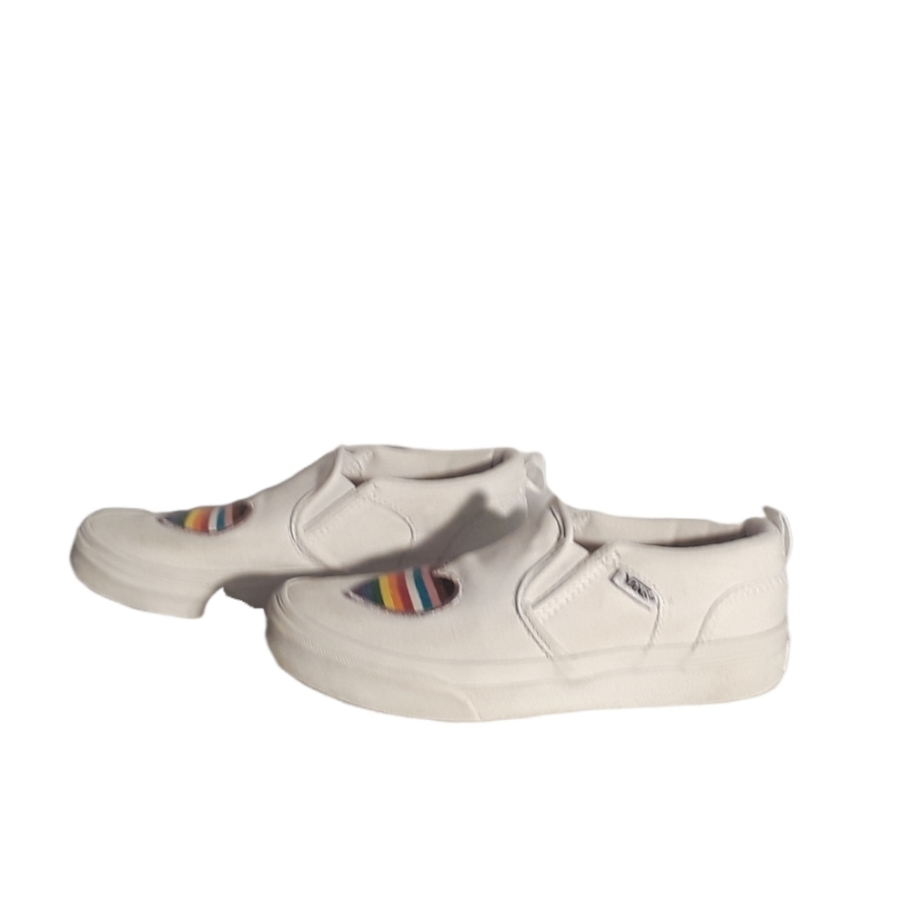 Vans Asher Rainbow glitter heart slip on sneakers - Picture 4 of 8